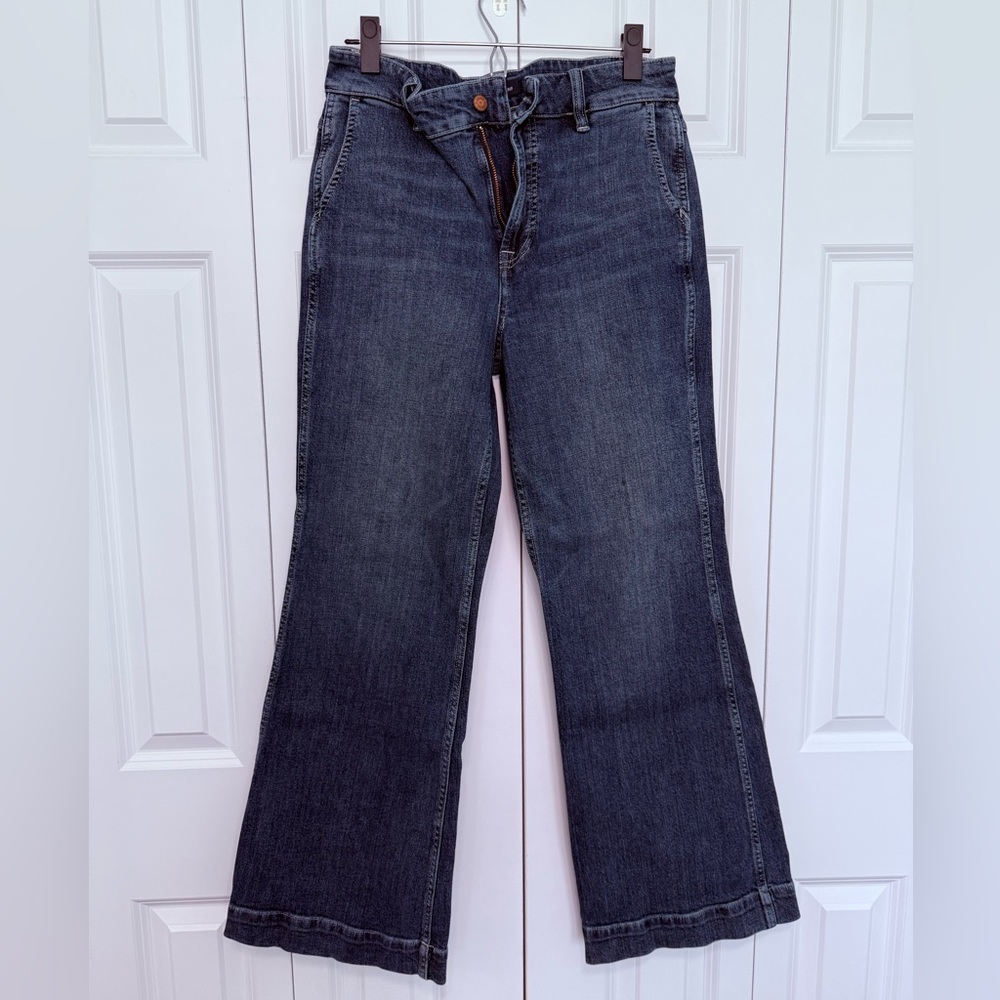 J Crew Women's Dark Blue Flare Jeans